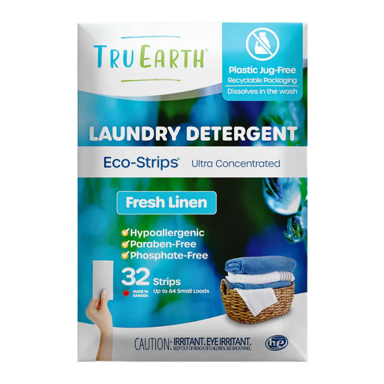 Tru Earth Fresh Linen Laundry Eco-Strips - 32 Loads