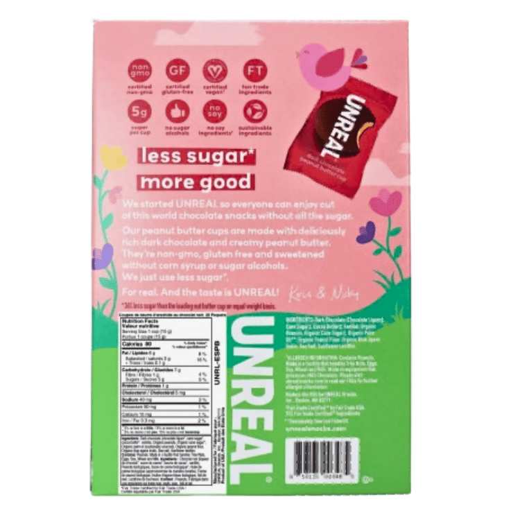 Unreal Easter Dark Chocolate Peanut Butter Cups - 300g