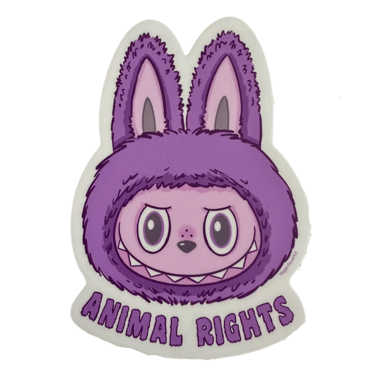 Vegan Power Co 'Animal Rights' Mischievous Rabbit Sticker