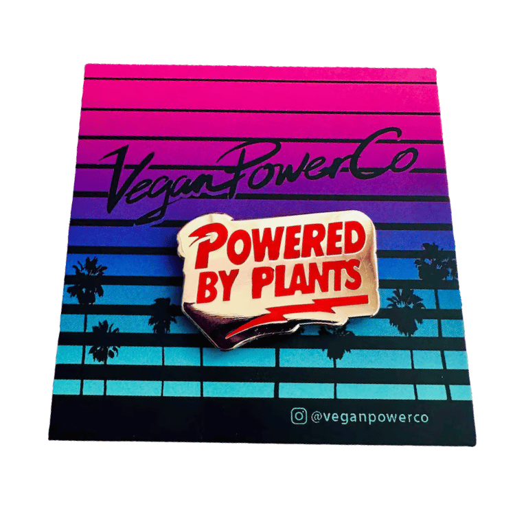 Vegan Power Co 'Powered By Plants' Enamel Pin