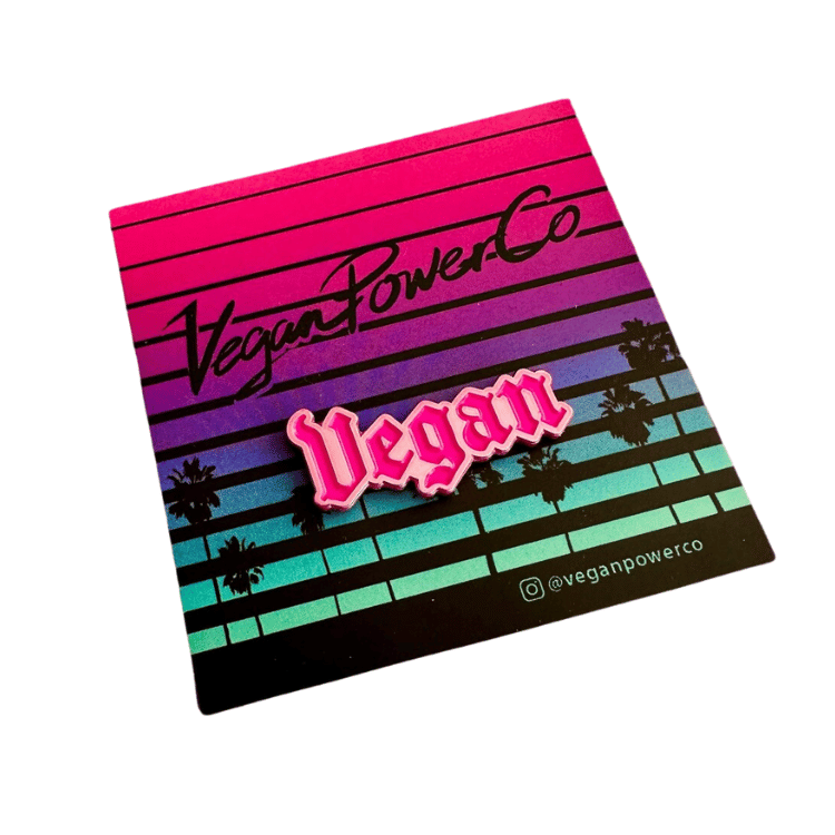 Vegan Power Co Gothic 'Vegan' Enamel Pin