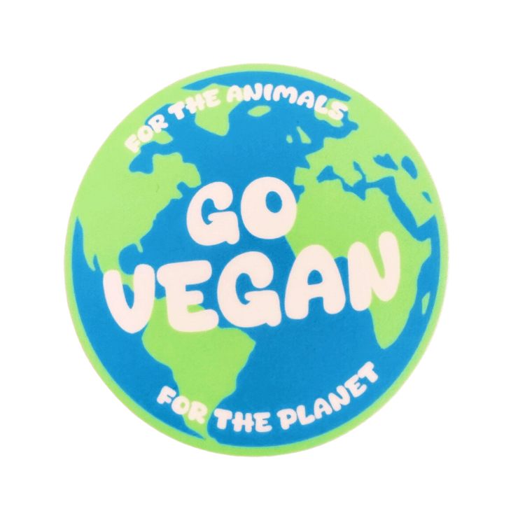 Vegan Power Co 'Go Vegan For the Animals For the Planet' Sticker