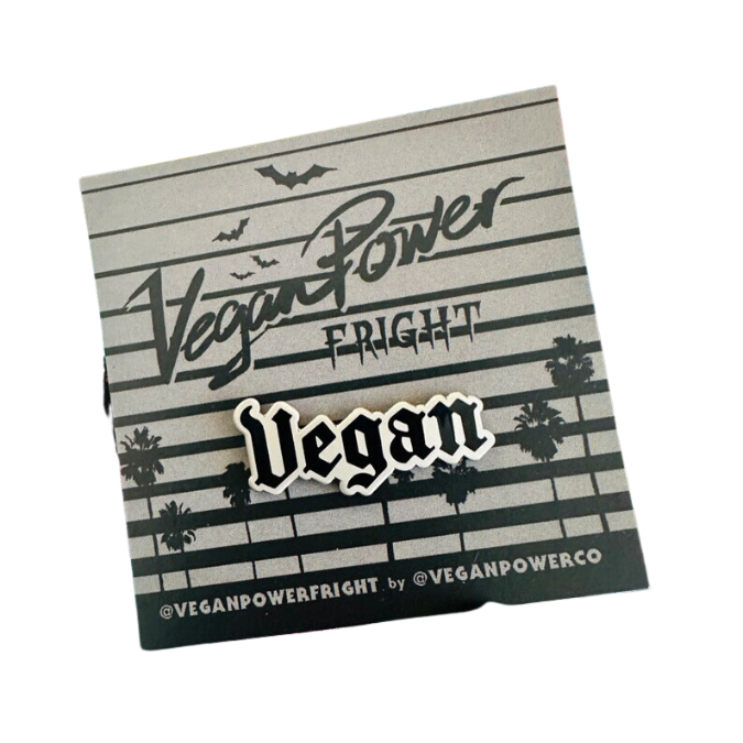 Vegan Power Co Gothic 'Vegan' Enamel Pin