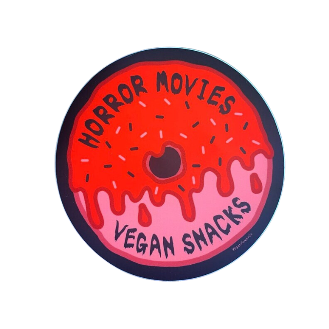 Vegan Power Co 'Horror Movies Vegan Snacks' Sticker