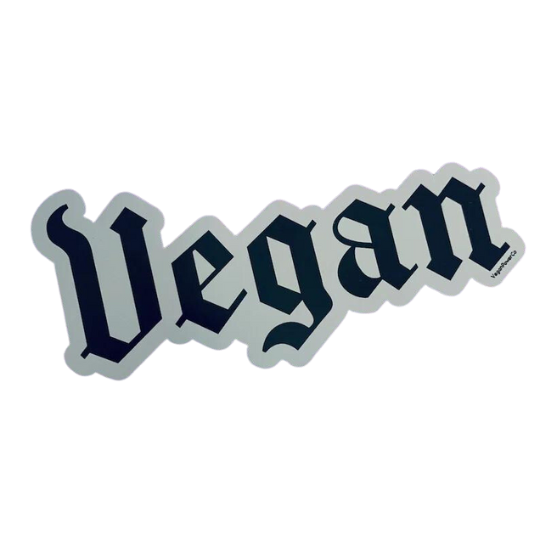 Police gothique Vegan Power Co 'Vegan' Sticker