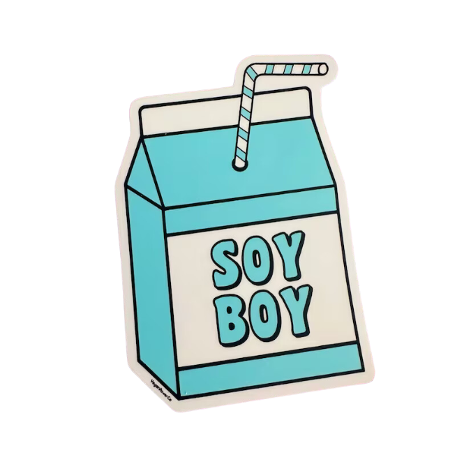 Vegan Power Co 'Soy Boy' Milk Carton Sticker