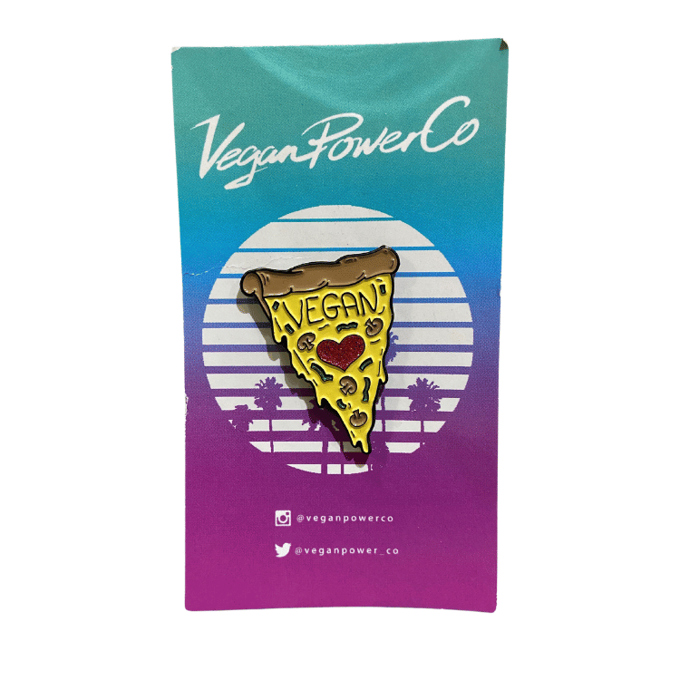 Vegan Power Co 'Pineapple Heart Pizza' Broche en émail