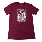 Vegan Veins 'Liberation for All' Maroon Unisex T-Shirt