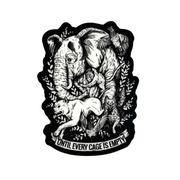 Vegan Veins Until Every Cage Is Empty Sticker