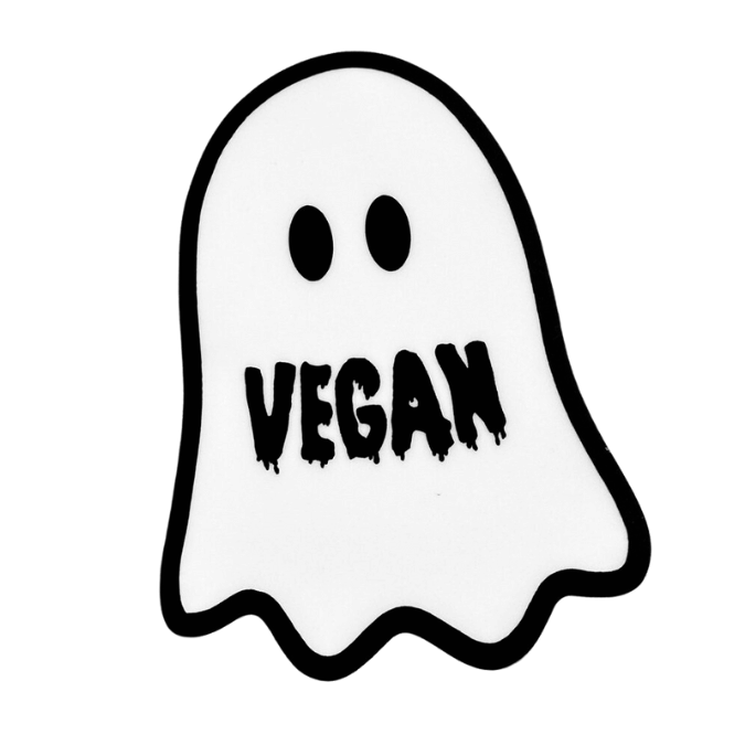 Vegan Power Co 'Vegan' Ghost Sticker