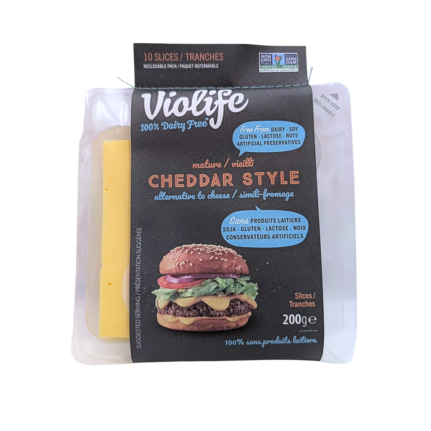 Violife Mature Cheddar Slices - 200g