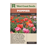 West Coast Seeds Pizzicato Mix Poppy Seeds - 12 seeds