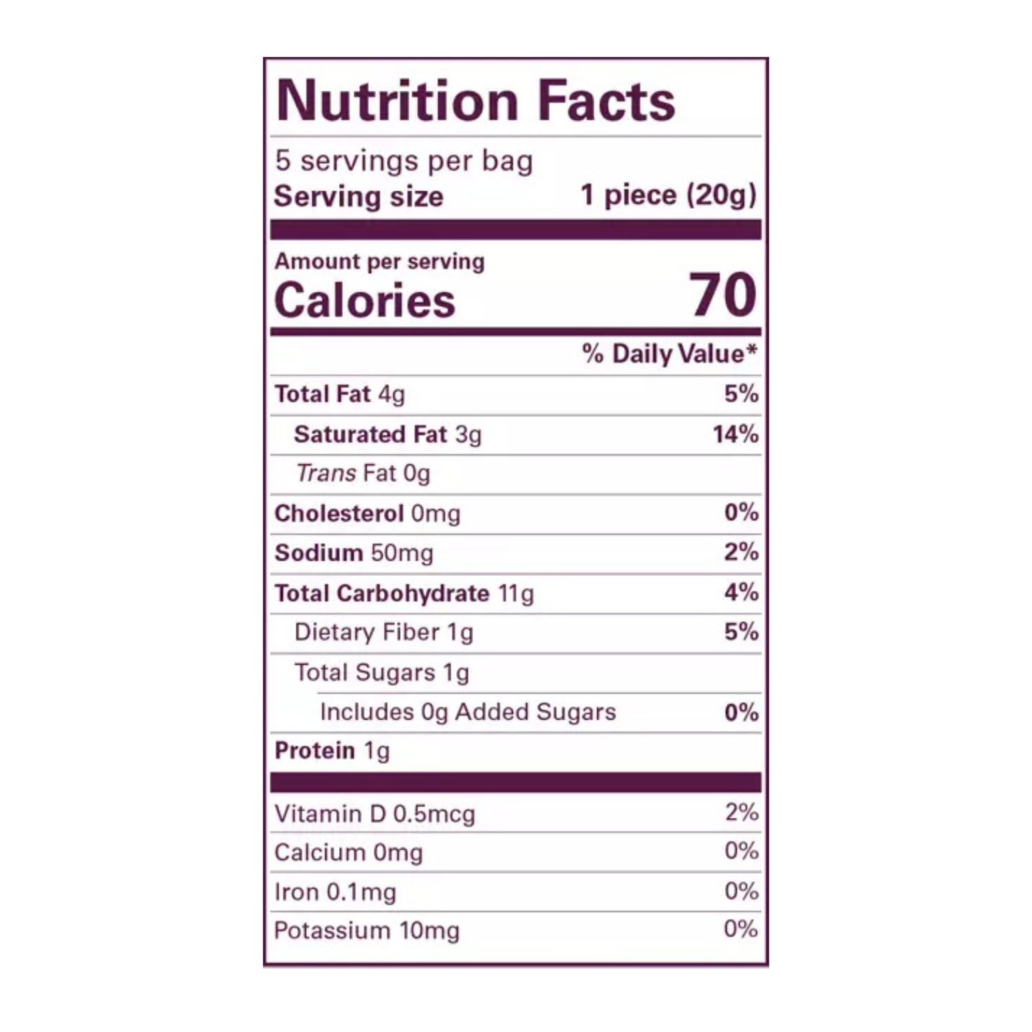 Whims Caramel Cookie Bar - 20g