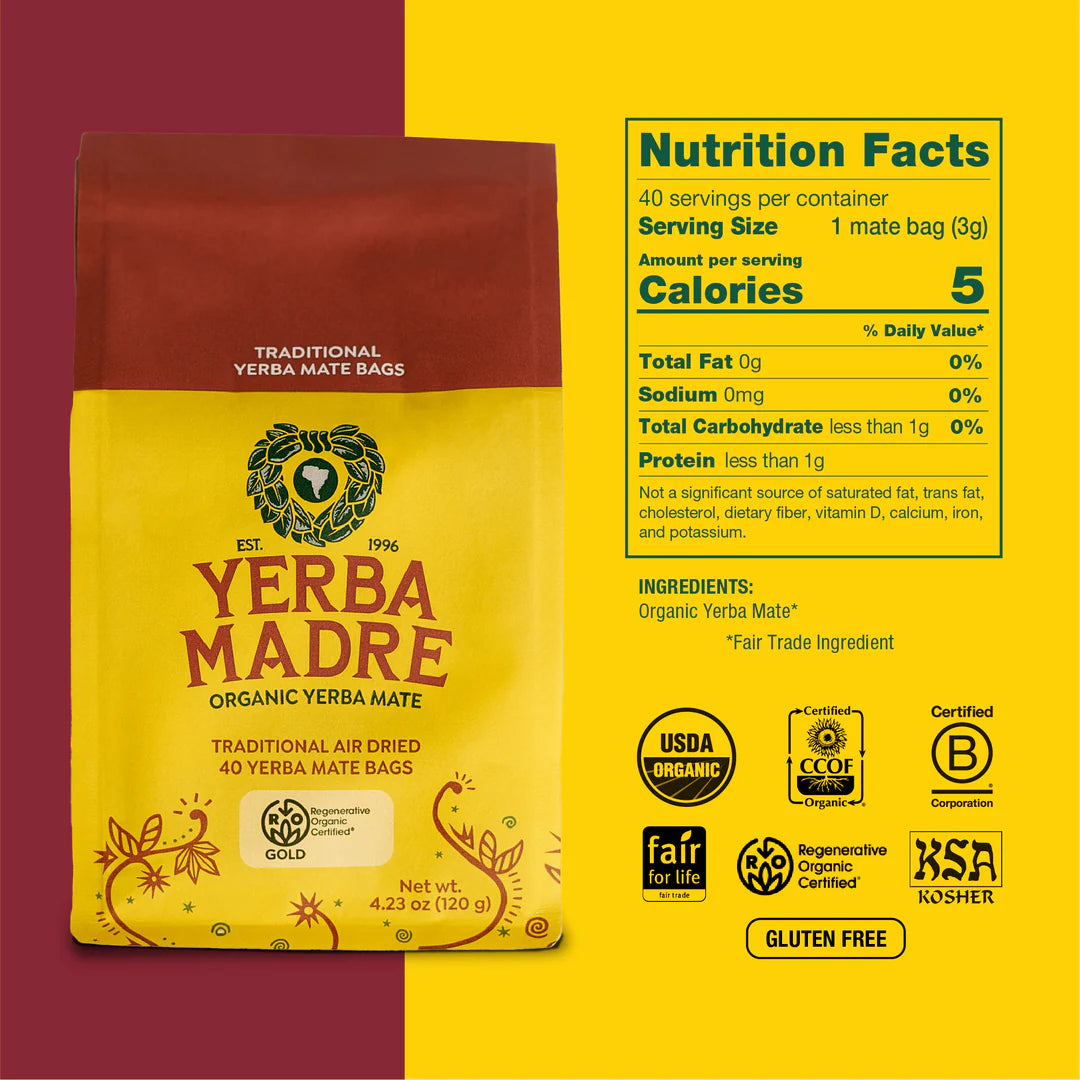 Guayaki traditionnel en vrac Yerba Mate - 75 sachets de thé