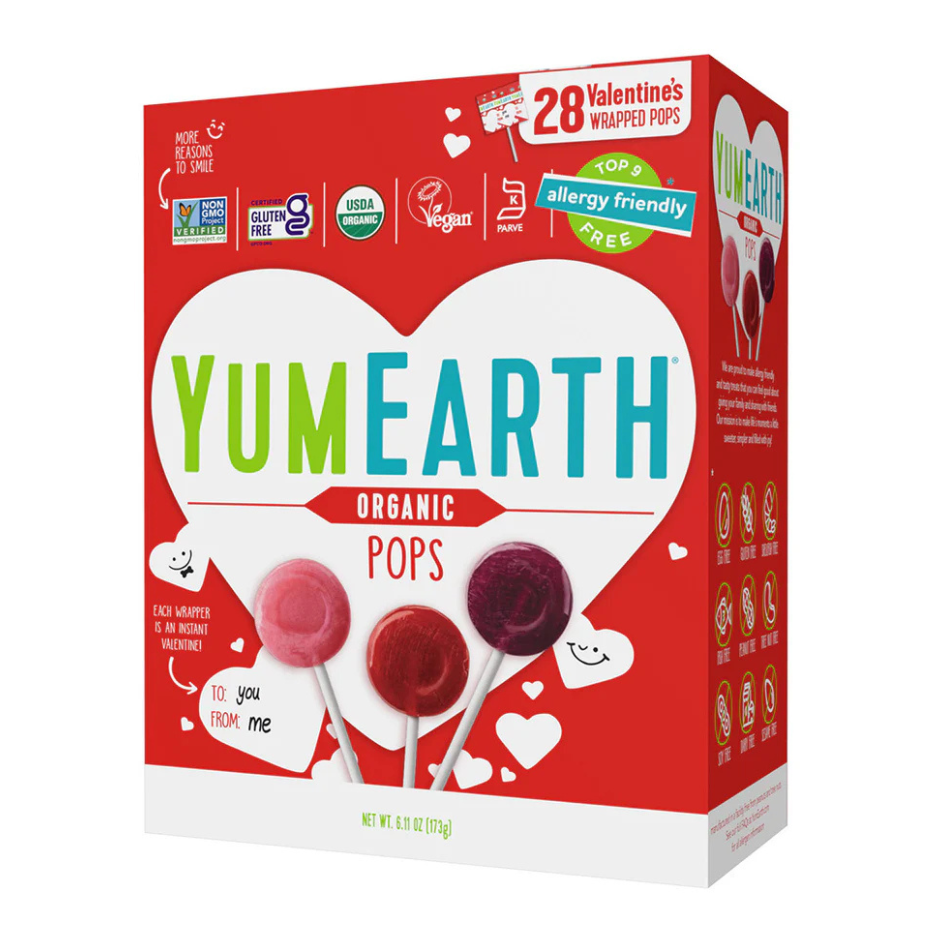 YumEarth Organic Assorted Valentines Lollipops - 173g