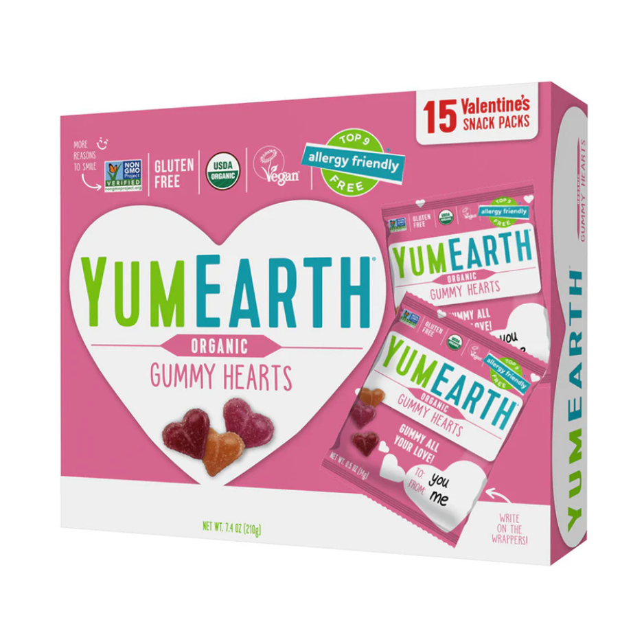 YumEarth Organic Fruit Gummy Hearts - 210g
