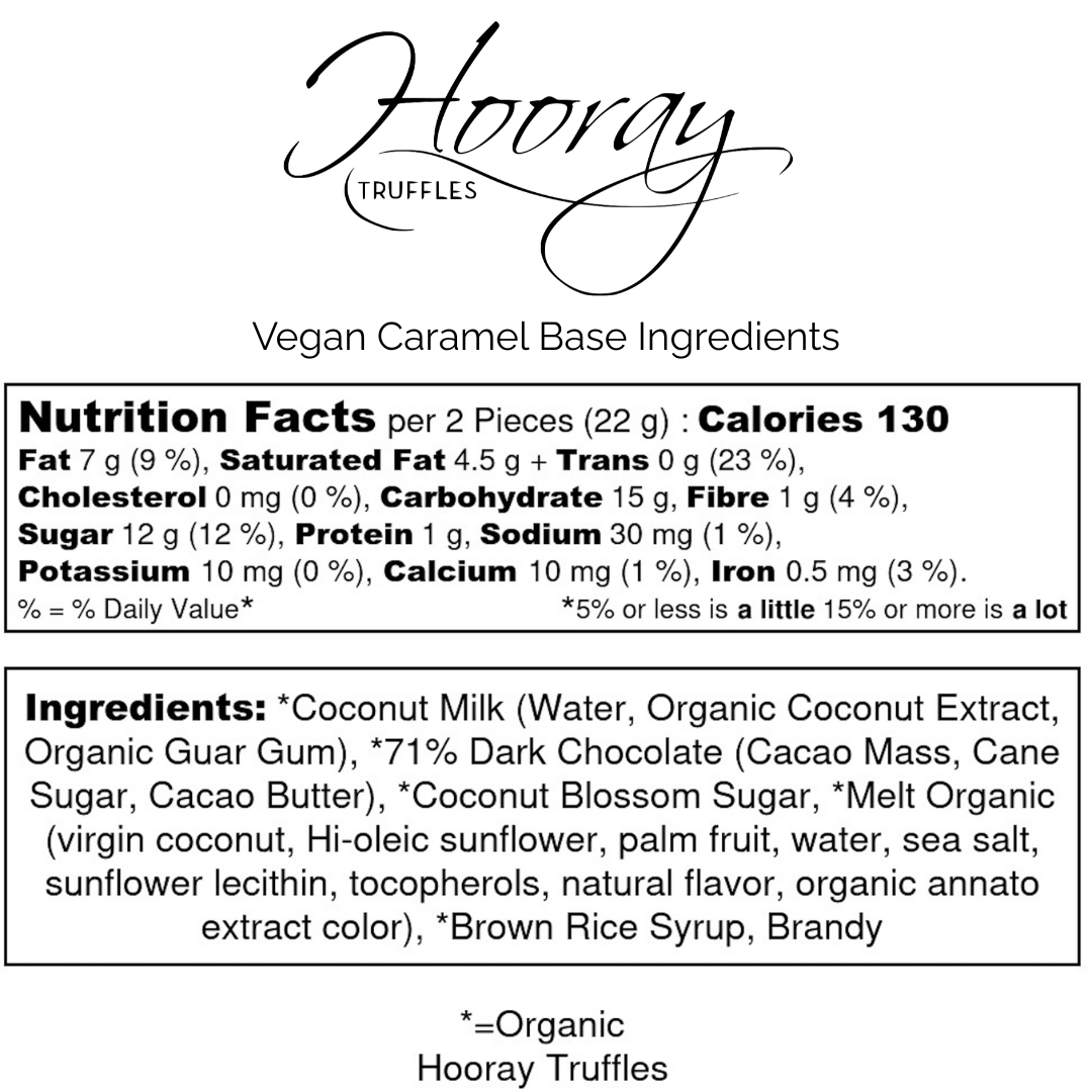 Hooray Truffles Unsalted Chocolate Dipped Caramels - 66g