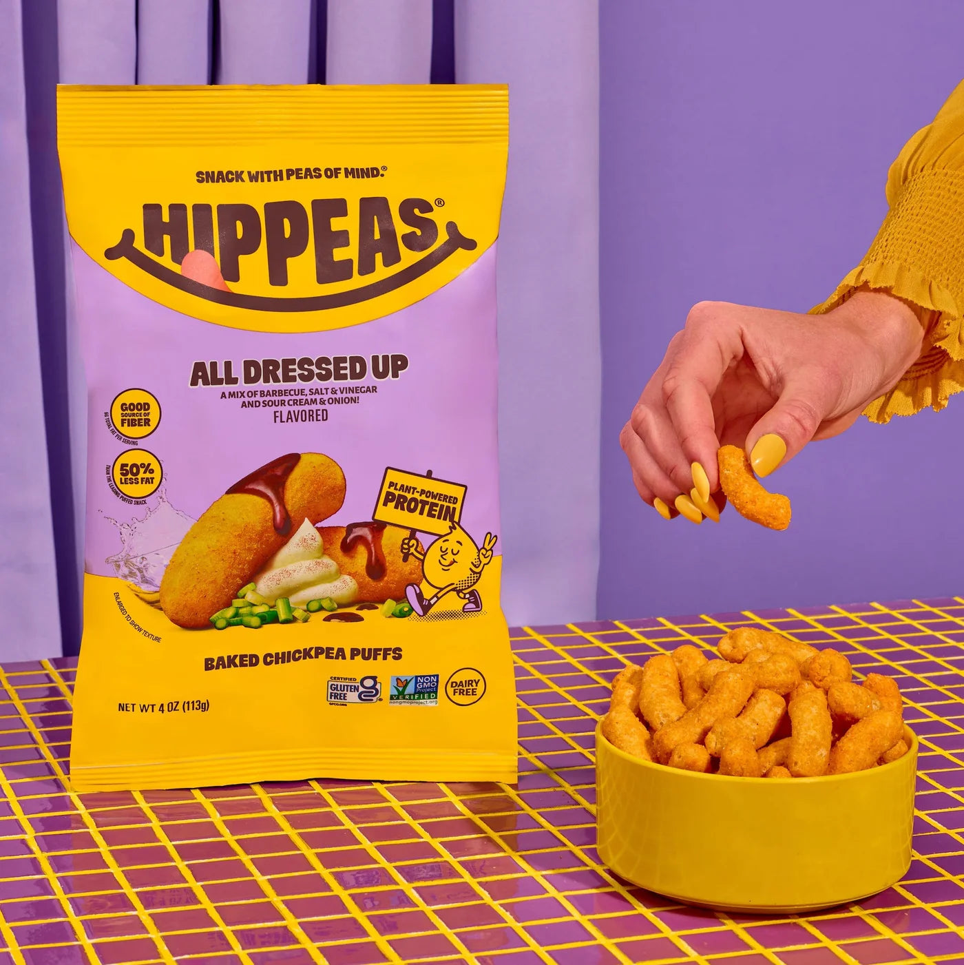 Hippeas All Dressed Up Chickpea Puffs - 113g