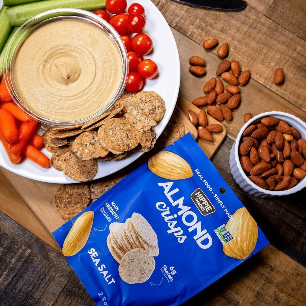 Croustilles aux amandes et fleur de sel Hippie Snacks - 70 g