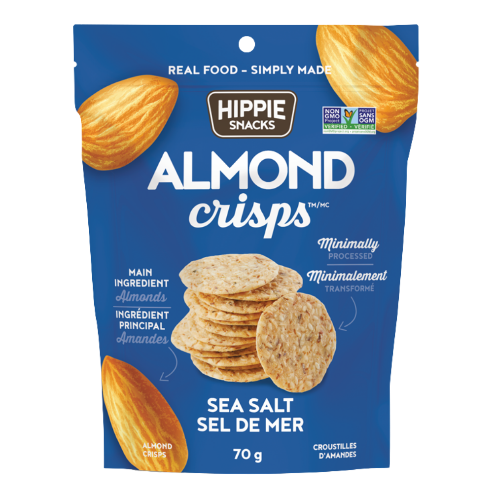 Croustilles aux amandes et fleur de sel Hippie Snacks - 70 g
