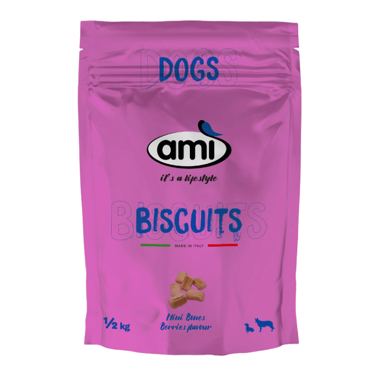 Ami Biscuits Mini Bones Berry Flavour - 500g