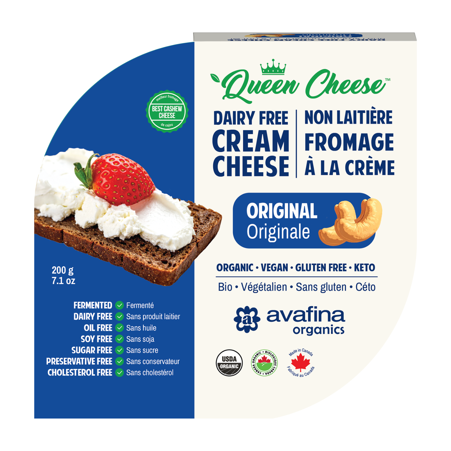 Avafina Organics Original Cream Cheese 200g – Vegan Supply