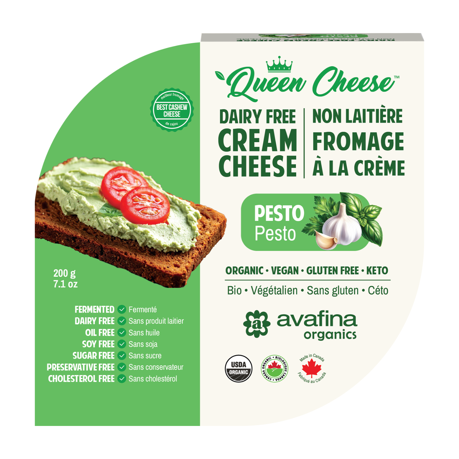 Avafina Organics Pesto Cream Cheese - 200g