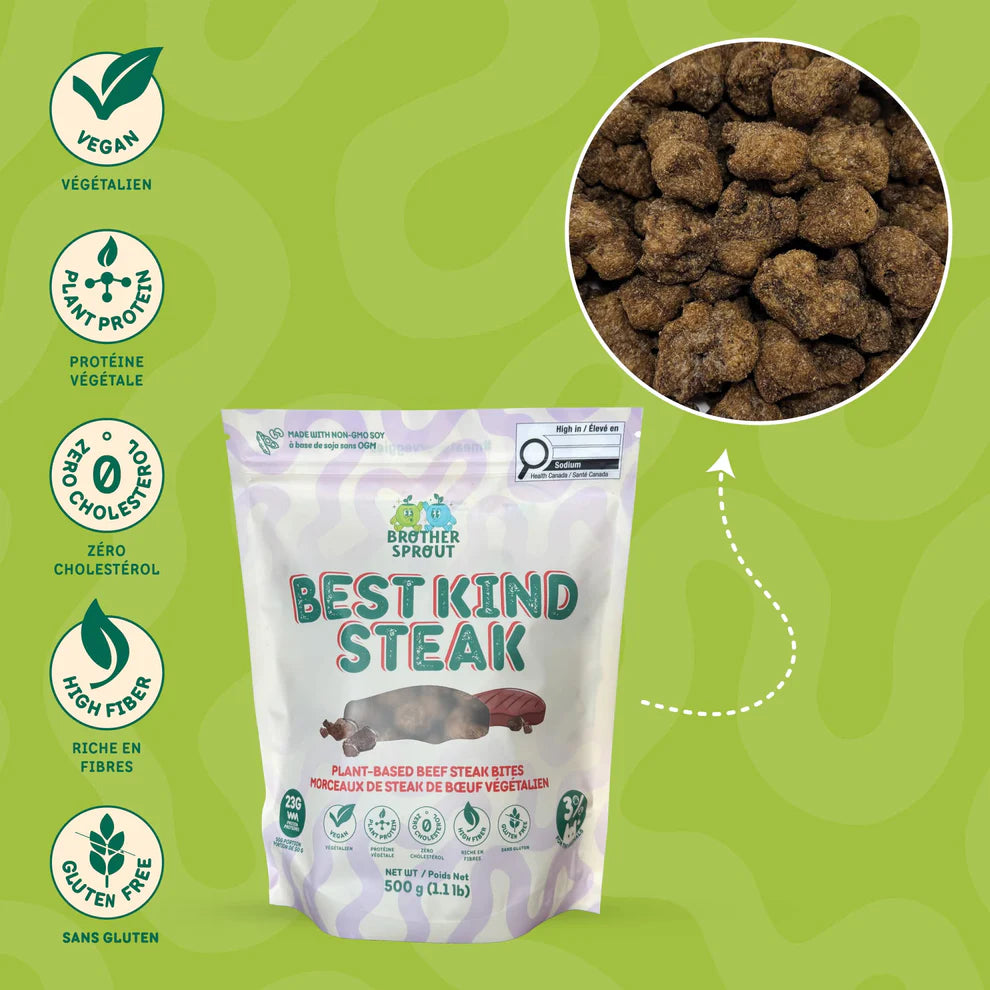 Brother Sprout Best Kind Plant-Based Steak Bits - 500g