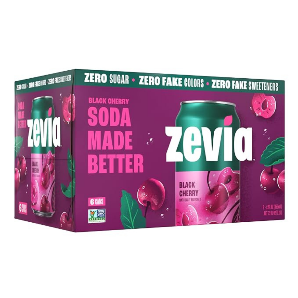 Zevia Black Cherry Zero Sugar Soda - 355ml