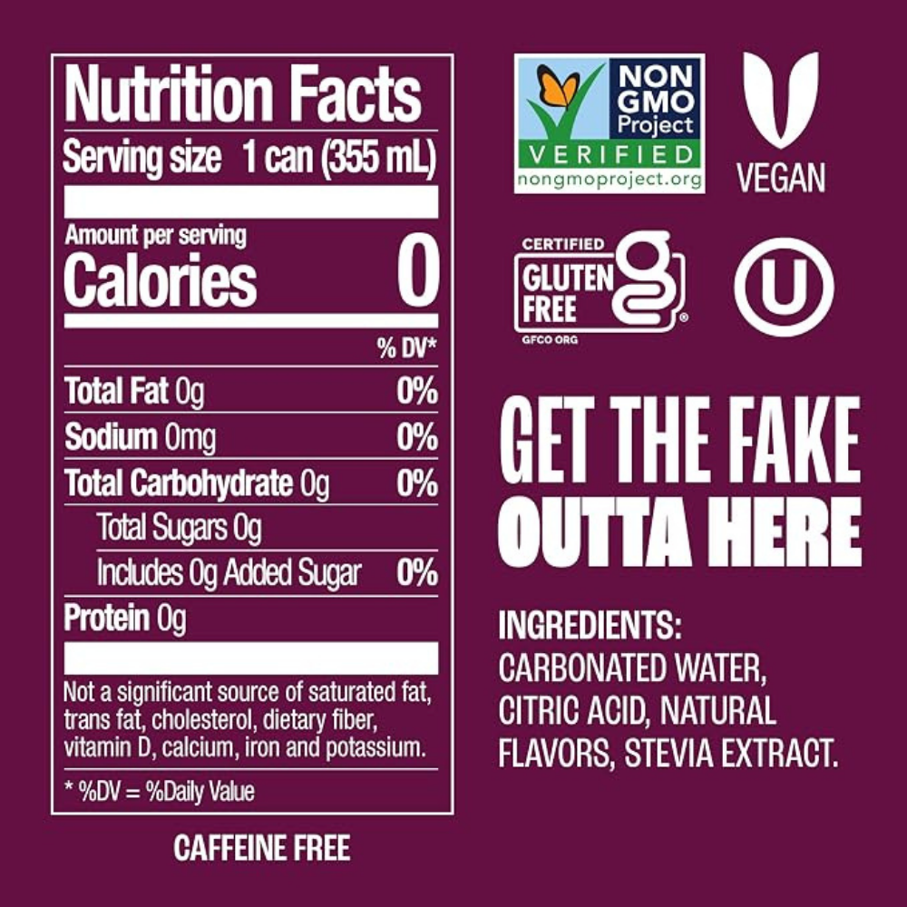 Zevia Black Cherry Zero Sugar Soda - 355ml