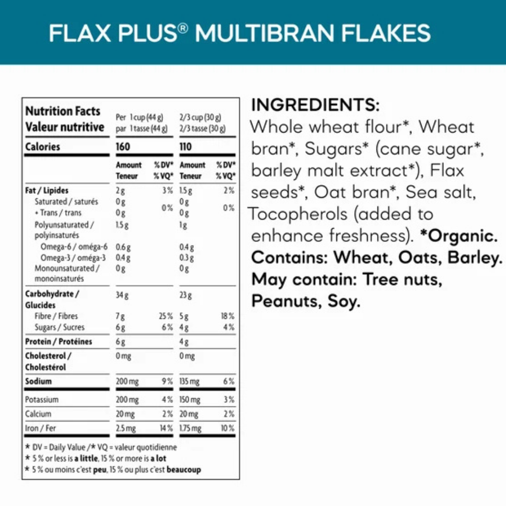 Nature's Path Flax Plus Multibran Flakes Cereal - 375g