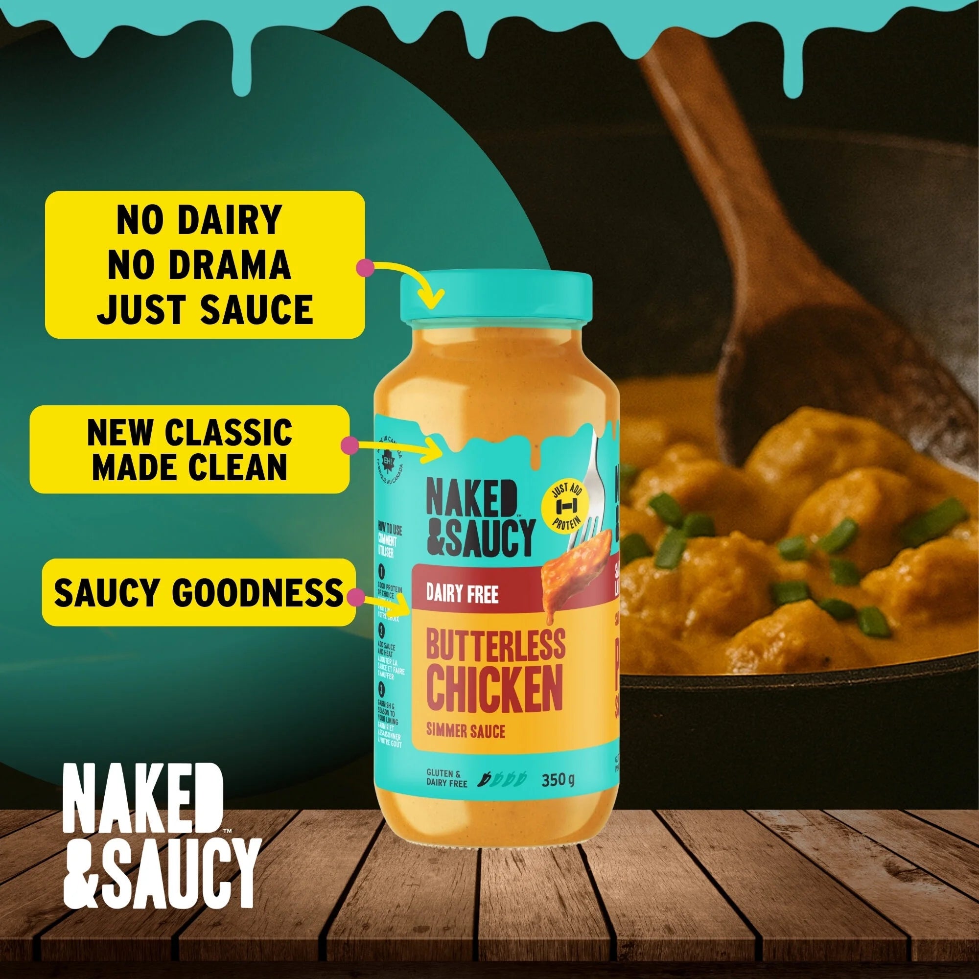 Naked & Saucy Butterless Chickenless Sauce - 350g