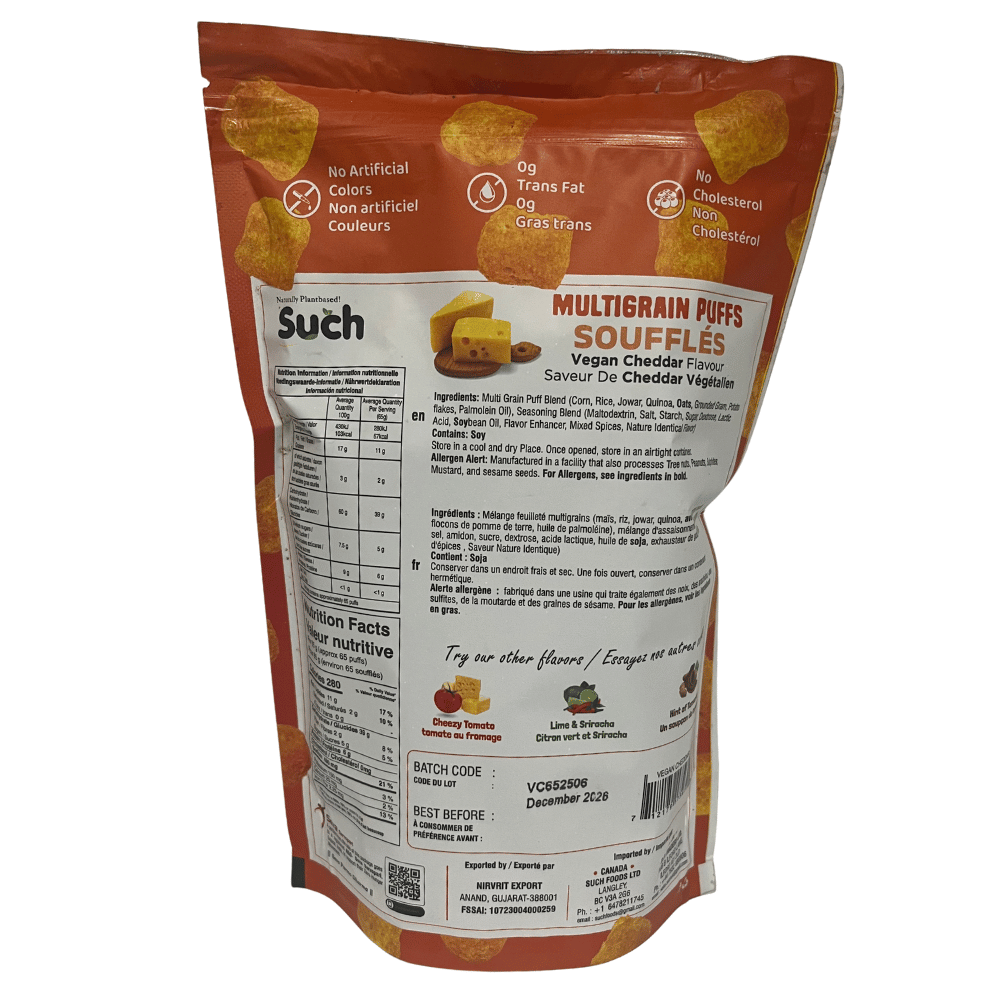 Such Foods Vegan Cheddar Puffs - 65g