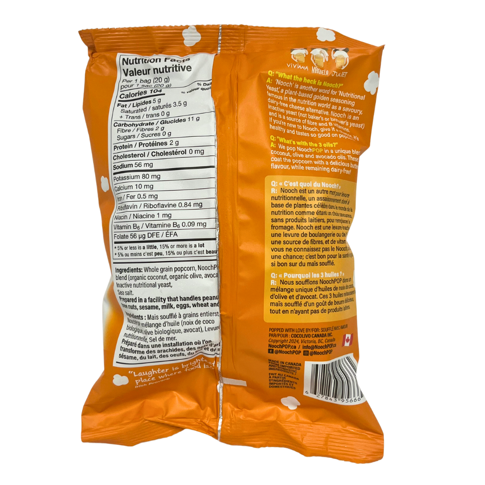 NoochPoP Kinda Cheesy Popcorn - 20g