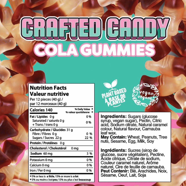 Crafted Candy Vegan Cola Gummies - 100g