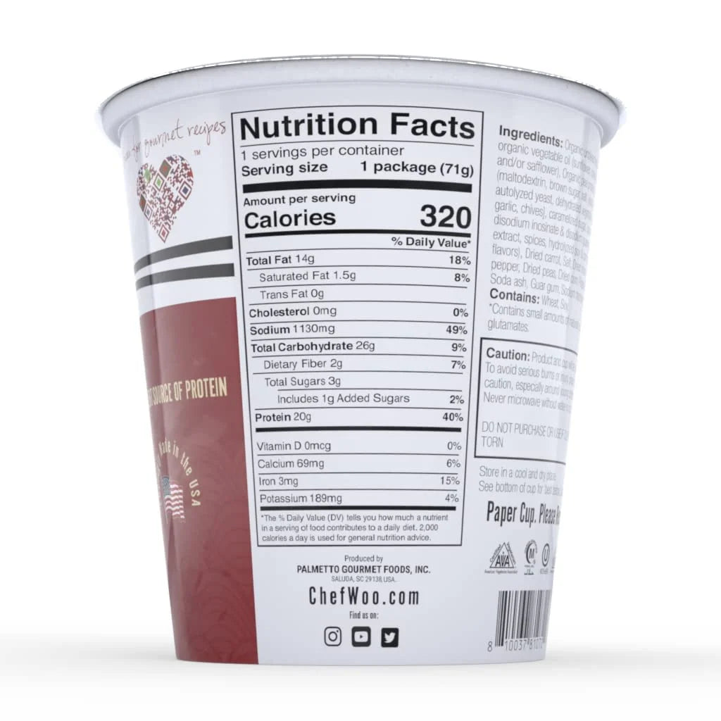 Chef Woo Vegan Braised Beef Flavour Ramen Cup - 71g