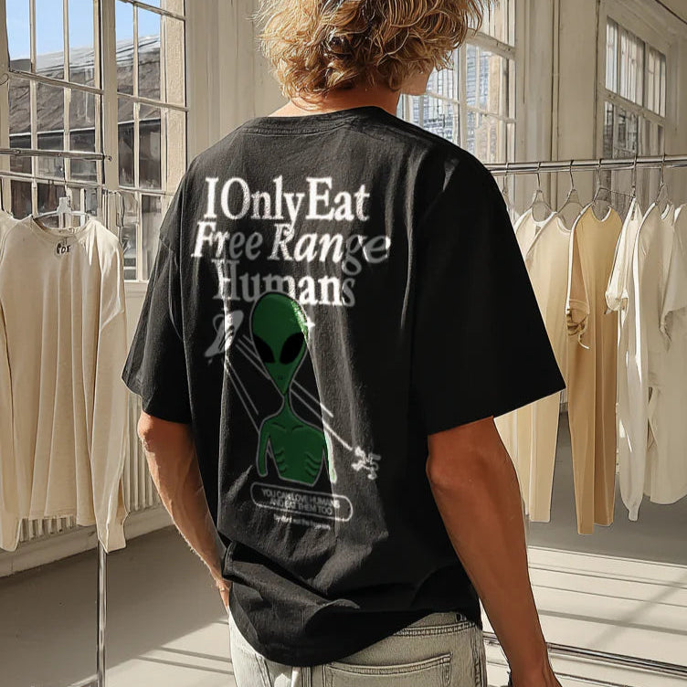 Don't Eat The Homies Alien 'Free Range Humans' T-Shirt - 2 colours