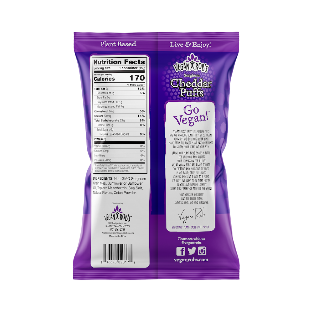 Vegan Rob's Dairy Free Cheddar Puffs - 99g