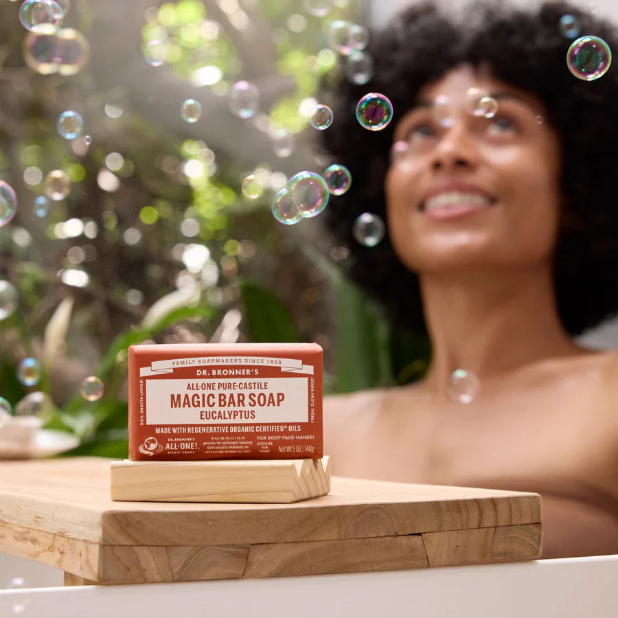 Dr. Bronner's Eucalyptus Pure-Castile Bar Soap - 140g