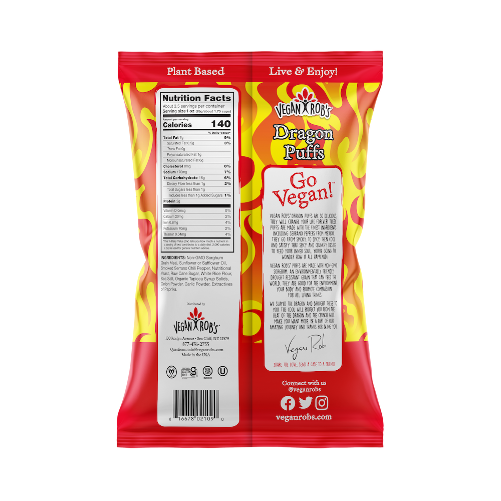 Vegan Rob's Probiotic Dragon Puffs - 99g