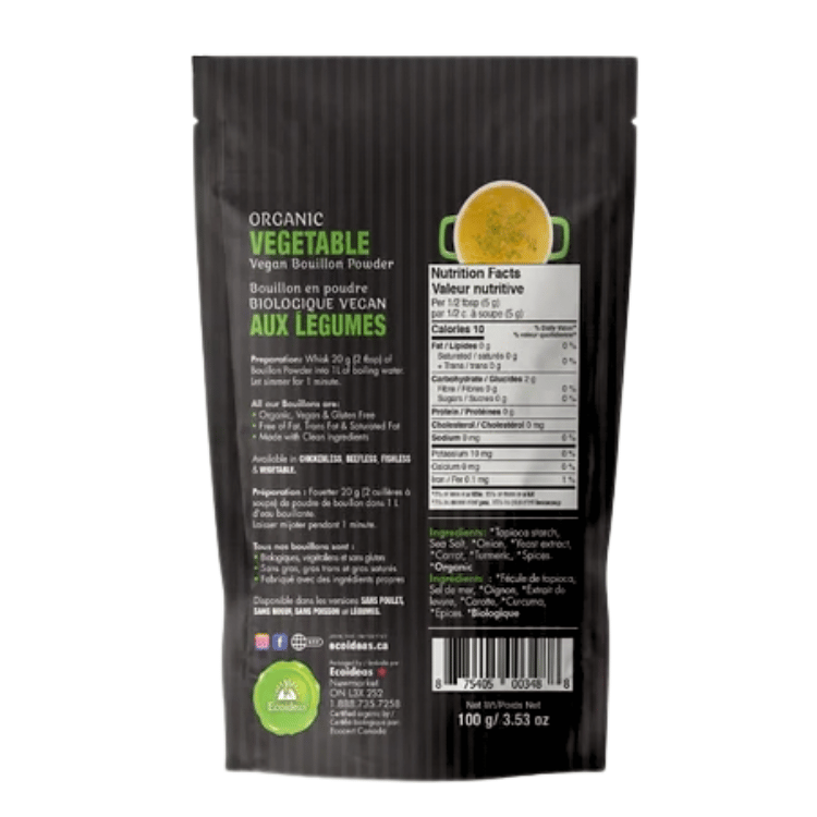 Ecoideas Bouillon Végétalien Sans Poulet Bio - 100g