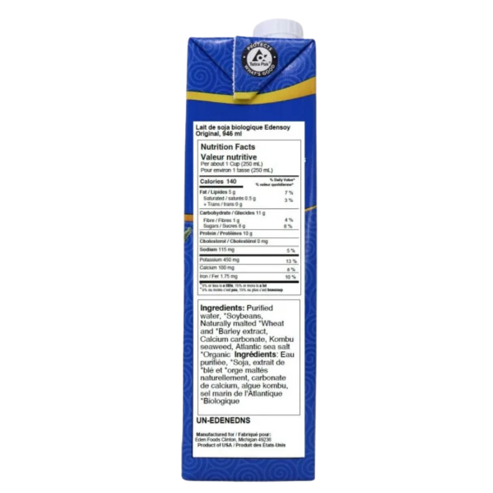 Edensoy Original Organic Soy Milk- 946ml