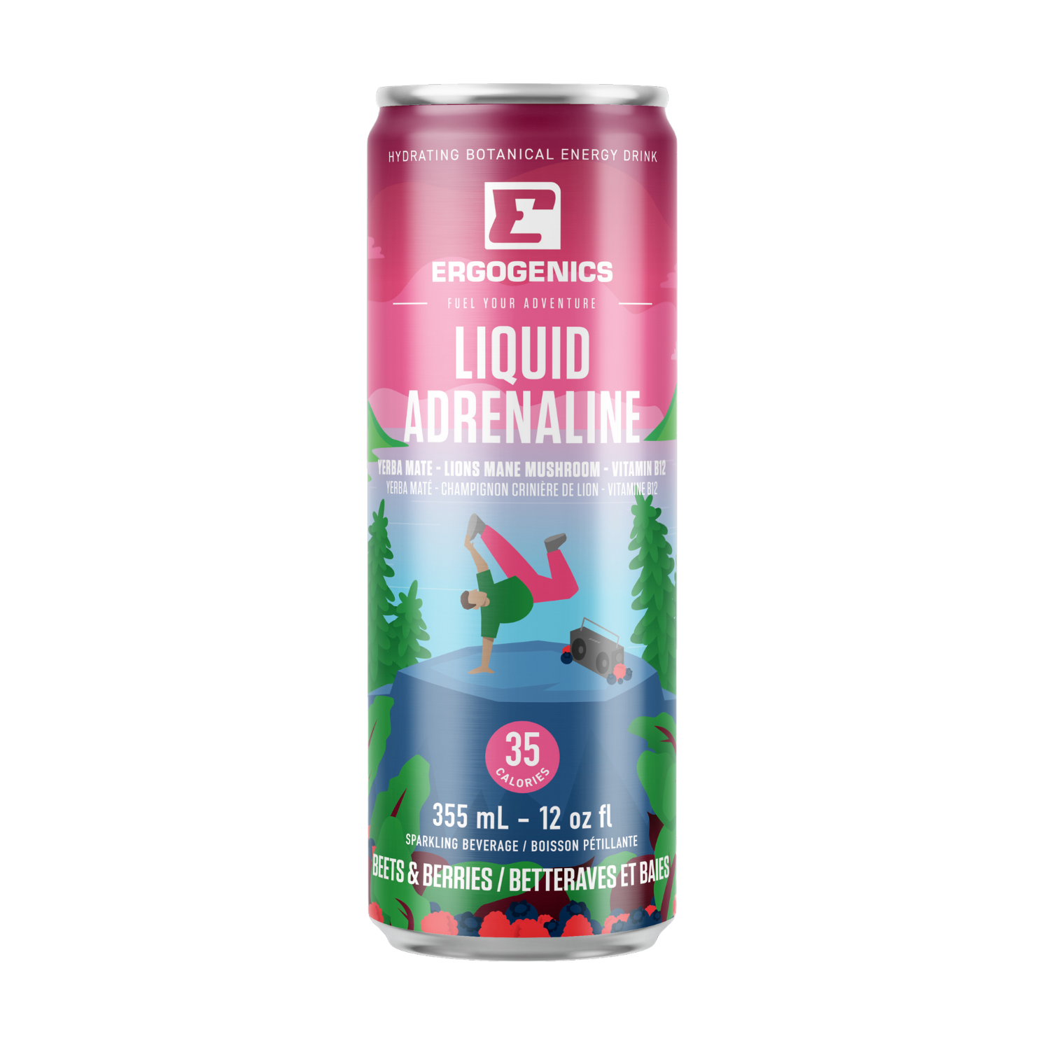 Boisson énergisante Ergogenics, 3 saveurs - 355 ml