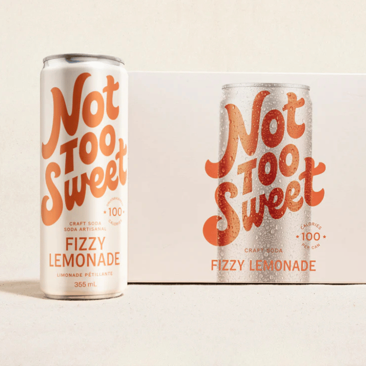 Not Too Sweet Craft Soda Fizzy Lemonade - 355ml