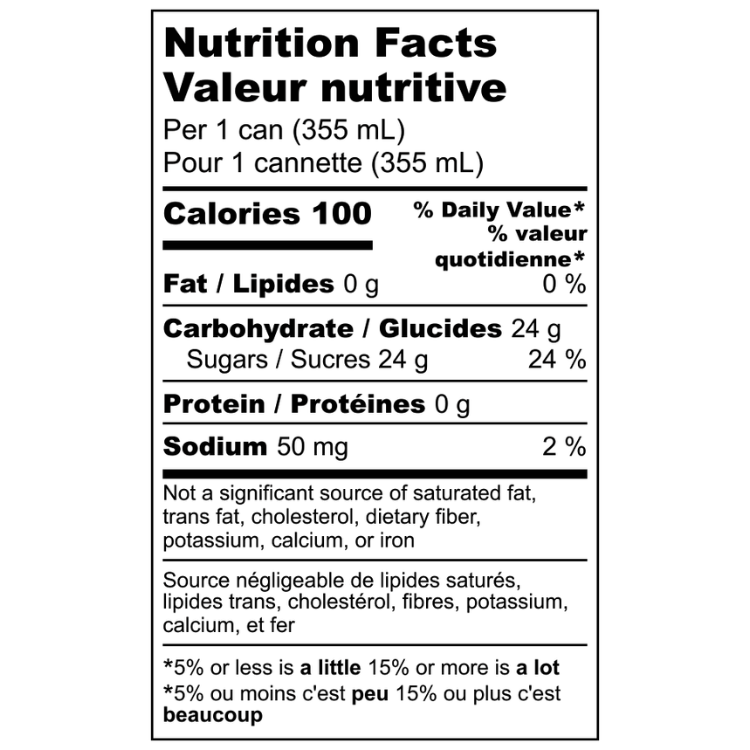 Not Too Sweet Craft Soda Fizzy Lemonade - 355ml