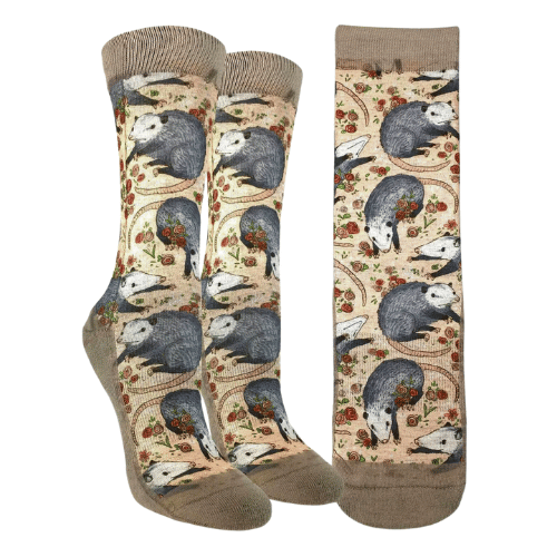 Good Luck Sock Floral Opossum Socks