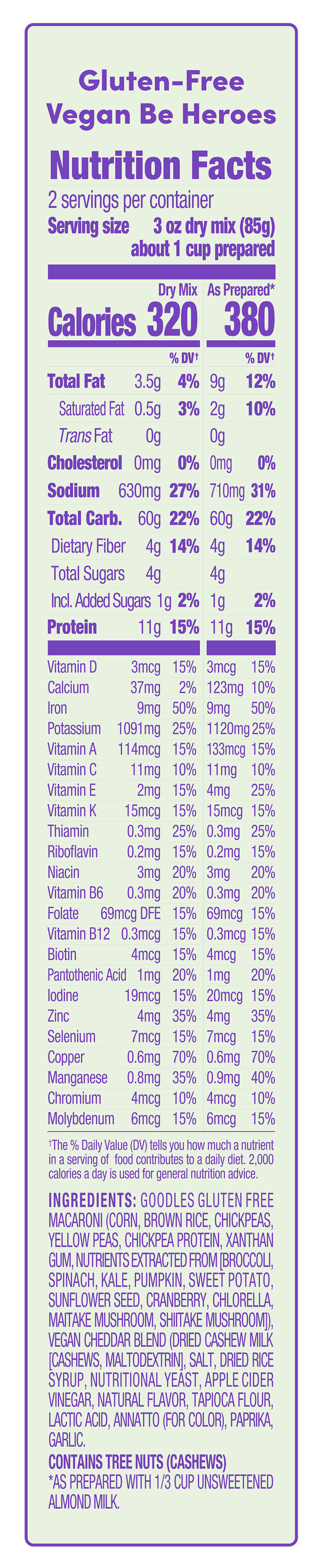 Goodles Vegan Be Heroes Gluten-Free Mac and Cheese - 170g