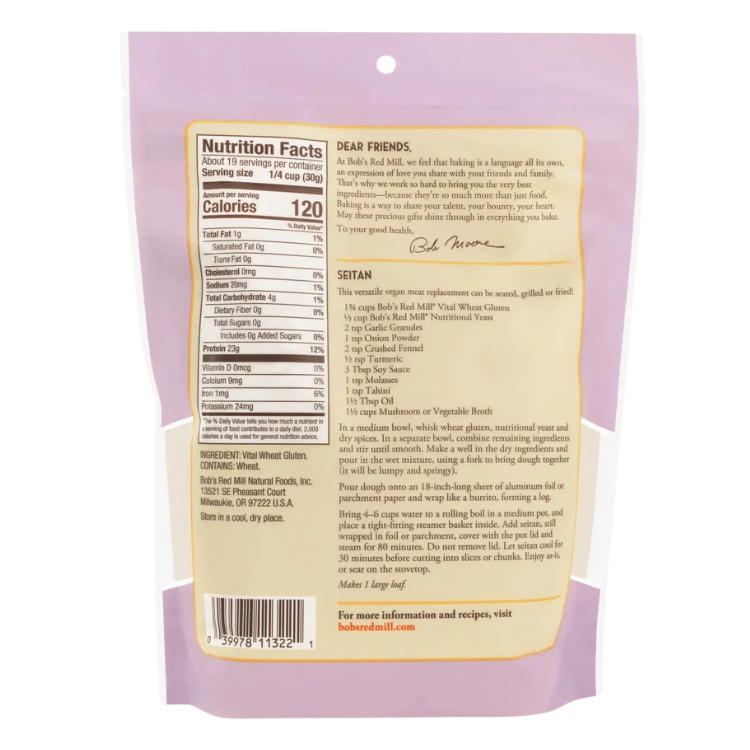 Bob's Red Mill Vital Gluten de Blé - 567g