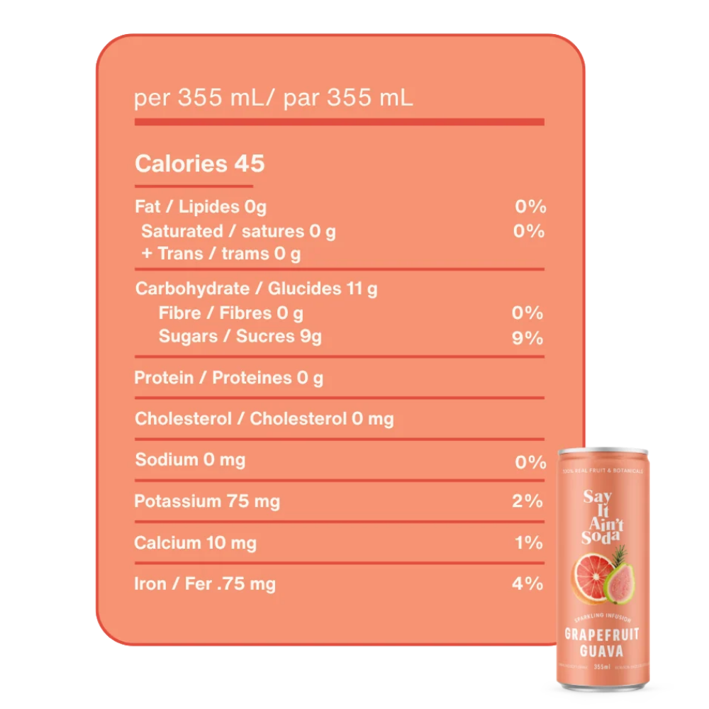 Say It Ain't Soda Grapefruit Guava - 355ml