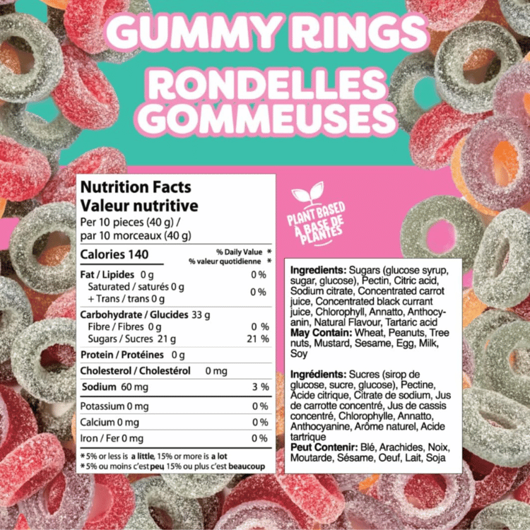 Crafted Candy Gummy Rings - 100g